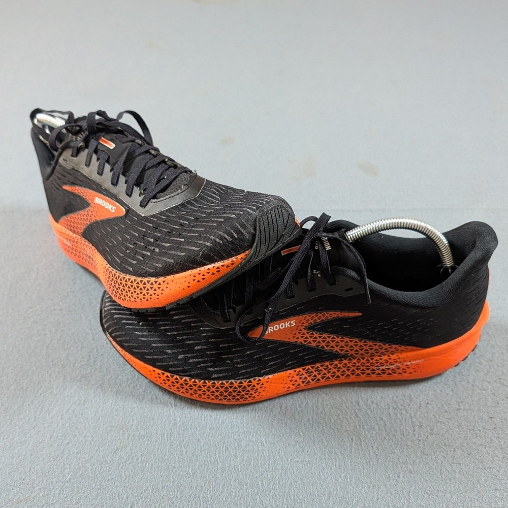 Brooks Hyperion Tempo Running Shoes Mens 11.5 Black Orange Speed Training Shoe